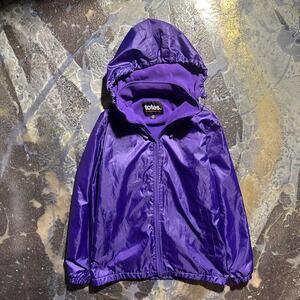 Totes Purple Hooded Windbreaker – Fleece Lined – Size Small
